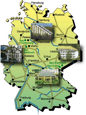 Karte der Einrichtungen